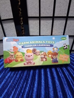 Farm Animals Toys - Toddler Learning Set (Blue)